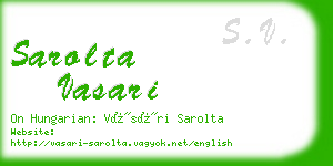 sarolta vasari business card